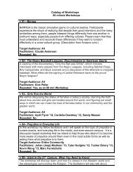 Catalog of Diversity Day Workshops (pdf) - Northfield Mount Hermon ...