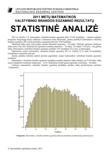 2011 metÅ³ matematikos valstybinio brandos egzamino rezultatÅ³ ...
