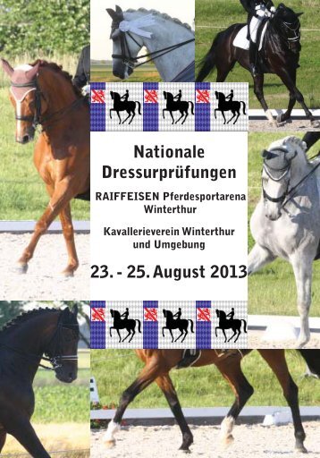 Flyer Nationale DressurprÃ¼fungen - Kavallerieverein Winterthur