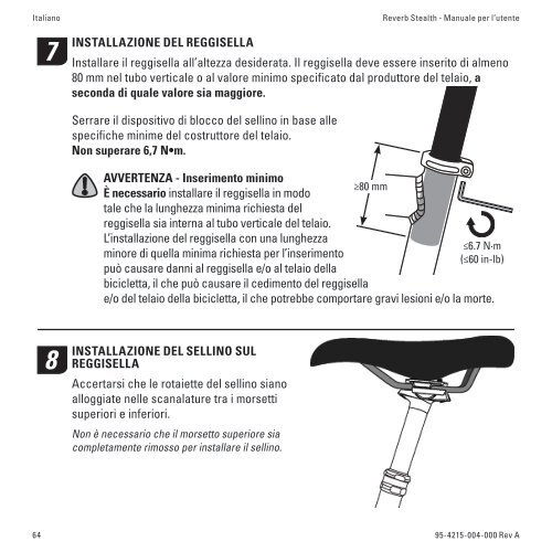 Reverb Stealth Height Adjust Seatpost User Manual - YT Industries