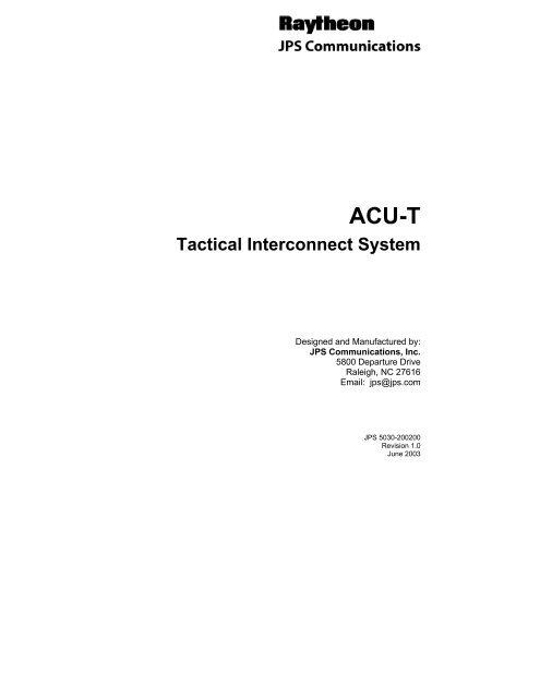 ACU-T Tactical Interconnect System - Lauttamus Communications