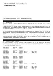 Reglement GT Challenge - Rennsportverein Alpen Pokal