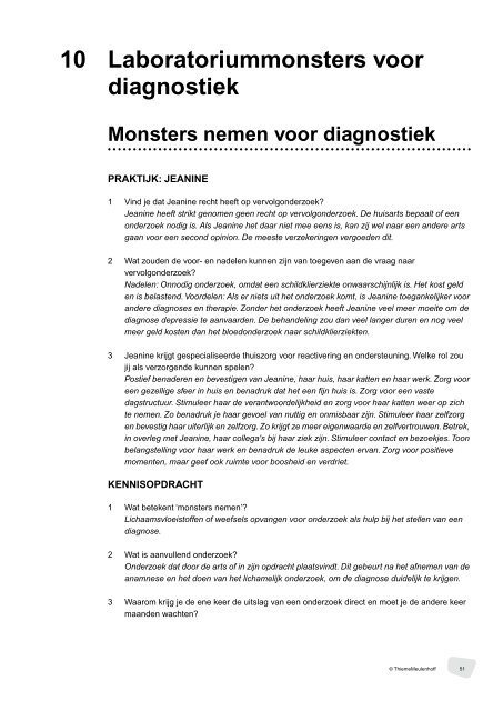 1.5 Voert verpleegtechnische handelingen uit Antwoordmodellen