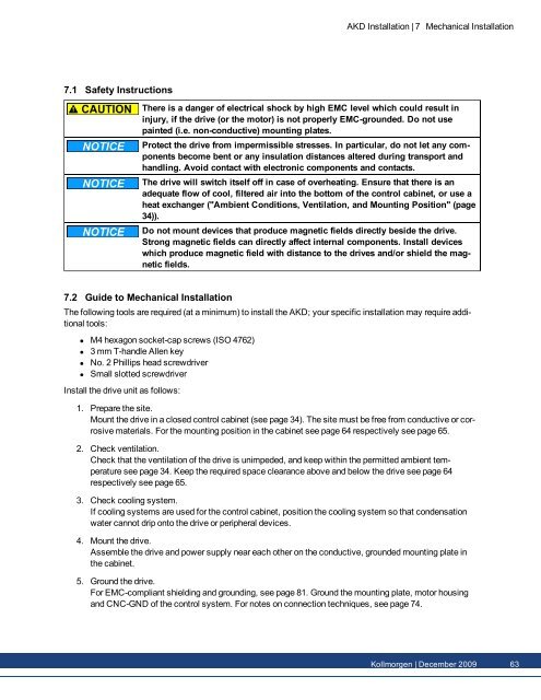 AKDâ¢ Installation Manual - TG Drives