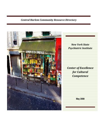 Central Harlem Community Resource Directory - New York State ...