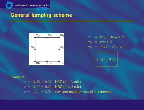 NUMERICAL STABILITY OF MASS LUMPING SCHEMES FOR ...