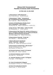 Elenco Enti Convenzionati FacoltÃ  di Scienze della Formazione