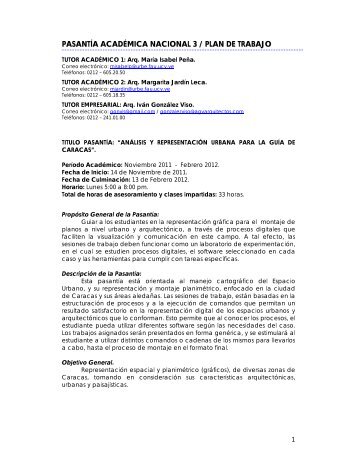 pasantía académica nacional 3 / plan de trabajo - Instituto de ...