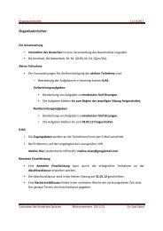 Organisatorisches