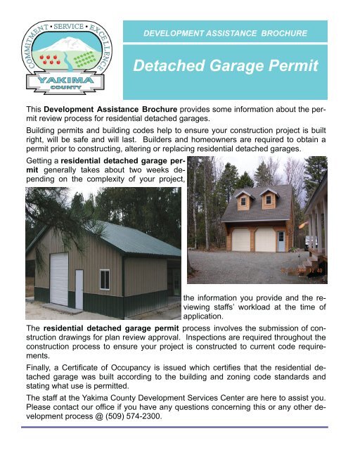 Garage Permit Package - Yakima County