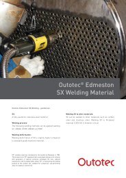 OutotecÂ® Edmeston SX Welding Material