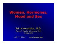 Women, Hormones, Mood and Sex - Faina Novosolov, MD