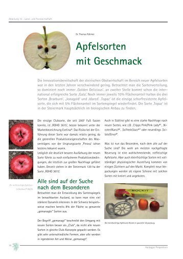 Apfelsorten mit Geschmack (1-2013) - Agrar-Server Land Steiermark