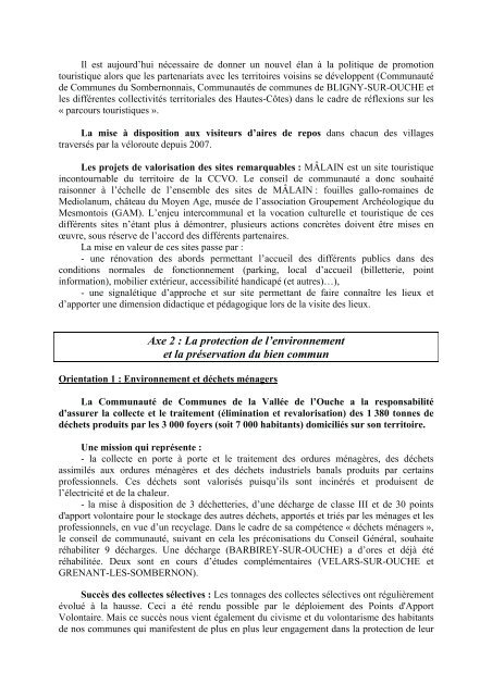 CACO vallÃ©e de l'ouche - Conseil gÃ©nÃ©ral de CÃ´te-d'Or