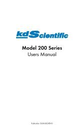 KDS Model 200 for pdf - KD Scientific Syringe Pumps