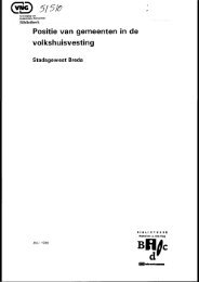 Positie van gemeenten in de volkshuisvesting - VNG