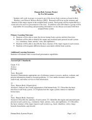 Human Body Systems Project Page 1 of 2 Human Body Systems ...
