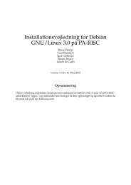 Installationsvejledning for Debian GNU/Linux 3.0 pÃ¥ PA ... - archive