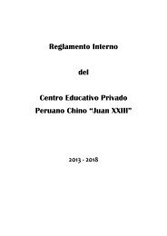 Reglamento Interno - CEP Peruano-Chino Juan XXIII
