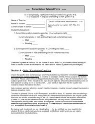 Remediation Referral Form