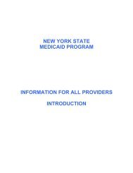 new york state medicaid program information for all ... - eMedNY