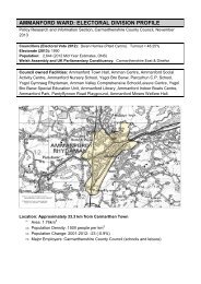 Ammanford WARD: ELECTORAL DIVISION PROFILE