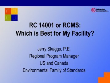 RC 14001 or RCMS: Which is Best for My Facility? - IPEC