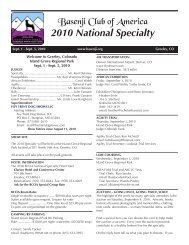 2010 National Specialty - the Basenji Club of America