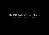 The C90 Beckett's Power Reserve - Christopher Ward