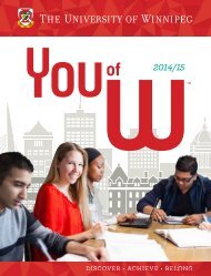 Viewbook in PDF Format - University of Winnipeg
