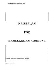 KRISEPLAN FOR NAMSSKOGAN KOMMUNE