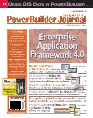 USING GIS DATA IN POWERBUILDER pg. 10 - sys-con.com's ...