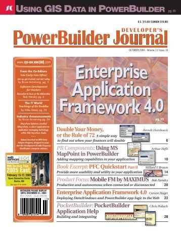 USING GIS DATA IN POWERBUILDER pg. 10 - sys-con.com's ...