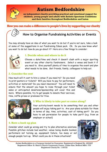 How To Organise Fundraising Activities Or Events Autism