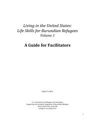 Living in the United States: Life Skills for Burundian Refugees A ...