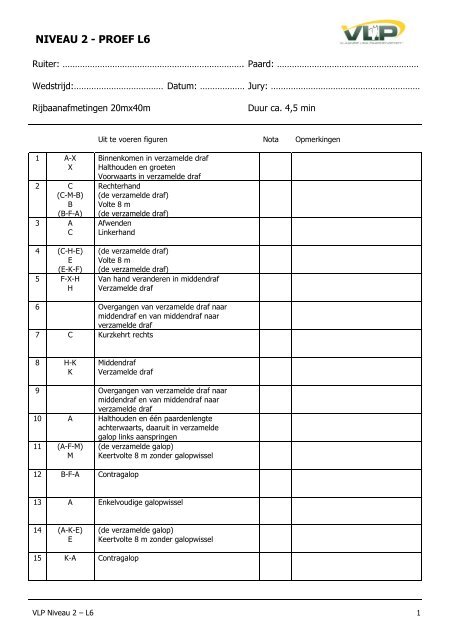 L6 proef niveau 2 - VLP