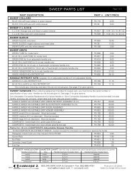 SWEEP PARTS LIST - Concept2