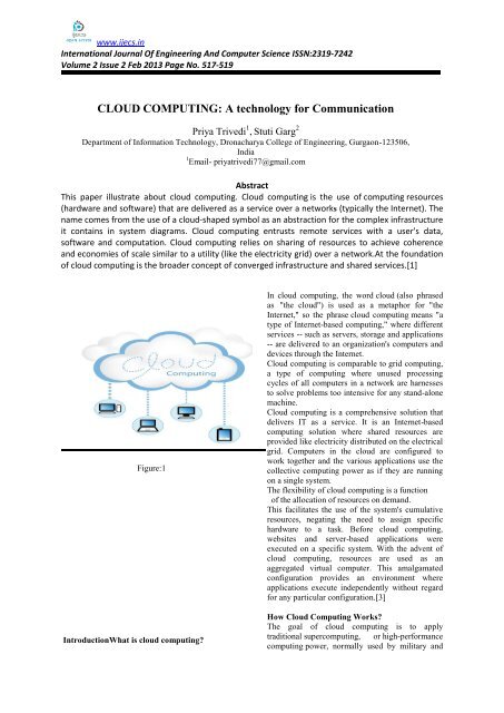 CLOUD COMPUTING: A technology for Communication - Ijecs