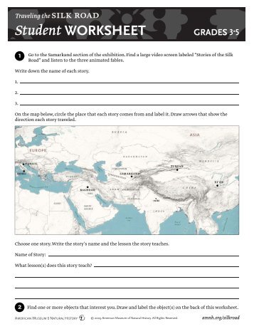 Student WORKSHEET - American Museum of Natural History