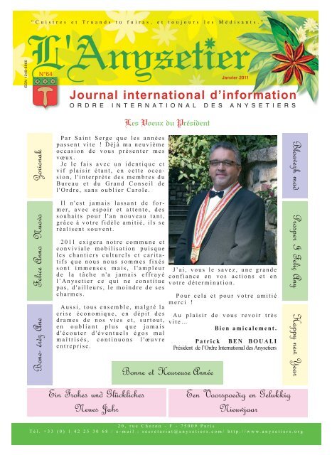 Journal international d'information Bonne et Heureuse AnnÃ©e ...