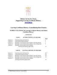 History Subject Planning Guidelines - Scoilnet