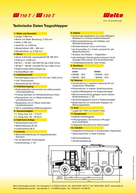 PDF Datenblatt Welte W110T Forwarder