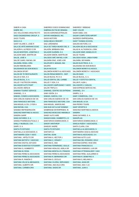 Empresas de la R. D. - Dedominicanos