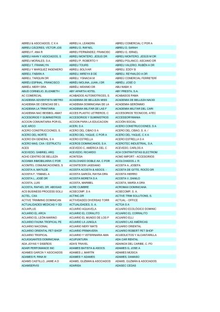 Empresas de la R. D. - Dedominicanos