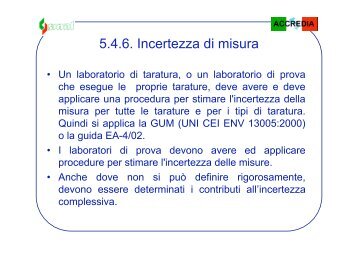 5.4.6. Incertezza di misura - Accredia