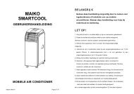 maiko smartcool gebruikershandleiding mobiele air conditioner