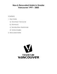 New & Renovated Hotels in Greater Vancouver 1997 – 2005