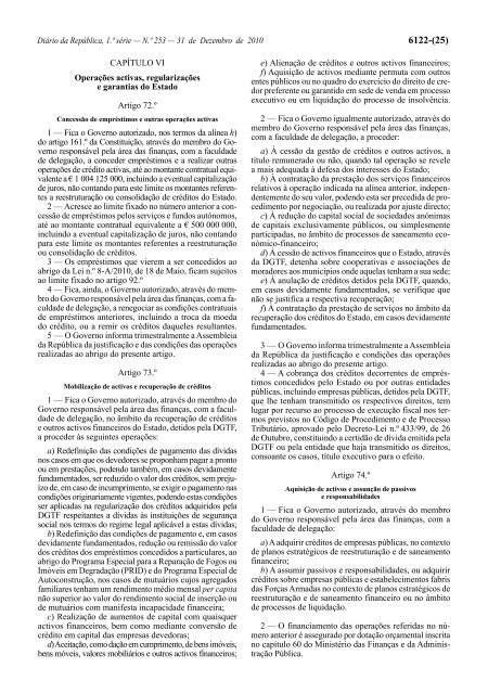 Lei n.Âº 55-A/2010 - Portal das FinanÃ§as