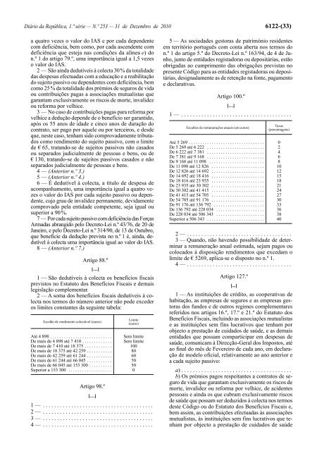 Lei n.Âº 55-A/2010 - Portal das FinanÃ§as