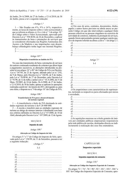 Lei n.Âº 55-A/2010 - Portal das FinanÃ§as